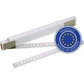 Лінійка розкладна 2 м Voyager дерев'яна, колір білий - V1151-02