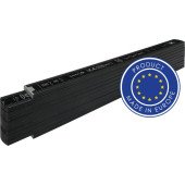 Лінійка розкладна 2 м Voyager дерев'яна, колір чорний - V1153-03