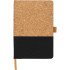 Блокнот в лінію А5 Voyager, тверда коркова та бавовняна обкладинка, колір коричневий/чорний - V1171-03