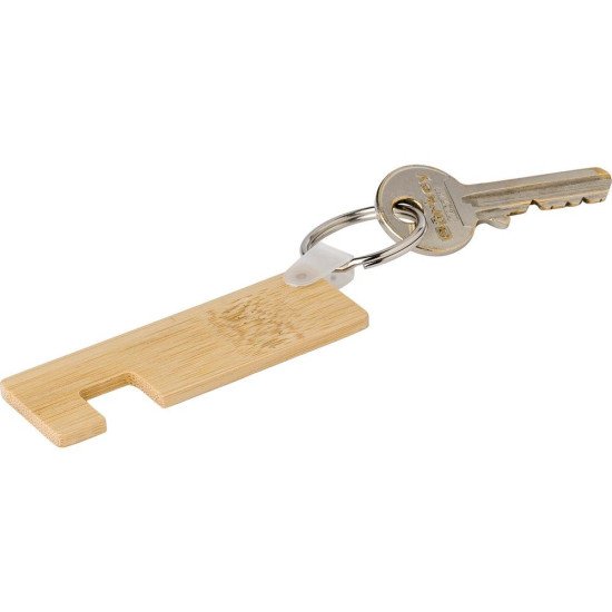 Брелок-підставка під телефон Voyager Bamboo, колір коричневий - V1173-16