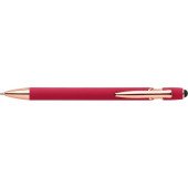 Ручка пластикова кулькова Voyager, колір золотистий/червоний - V1188-05 Ручка пластикова кулькова Voyager, колір золотистий/червоний - V1188-05