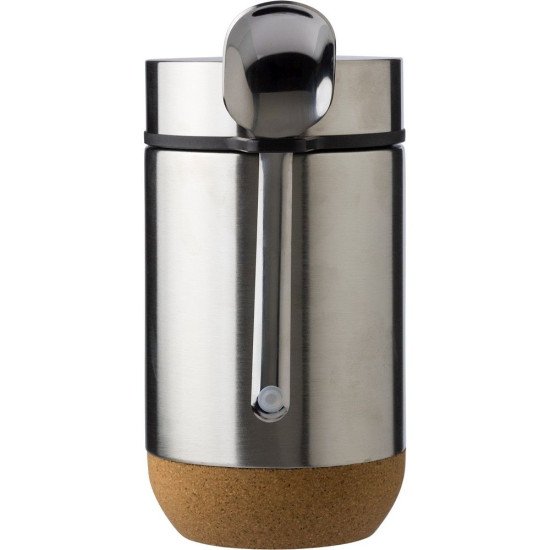 Термос для їжі 400 мл сталевий з ложкою Voyager, вакуумний, колір сріблястий - V1218-32