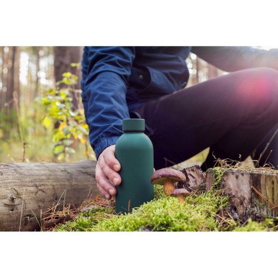 Термопляшка 500 мл сталева Voyager Terryl, вакуумна, колір чорний - V1293-03