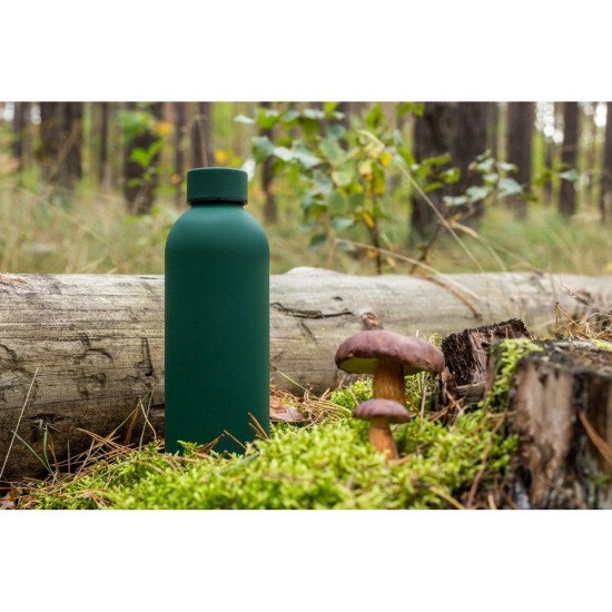 Термопляшка 500 мл сталева Voyager Terryl, вакуумна, колір зелений - V1293-06