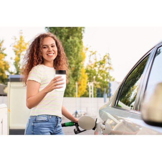 Термокружка 400 мл сталева Voyager Air Gifts Stephanie, вакуумна, колір чорний - V6964-03