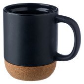 Кружка 420 мл керамічна Voyager, з пробковим дном, колір коричневий/чорний - V6985-03