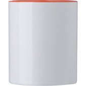 Кружка 300 мл керамічна для сублімації Voyager, колір білий/помаранчевий - V6986-07