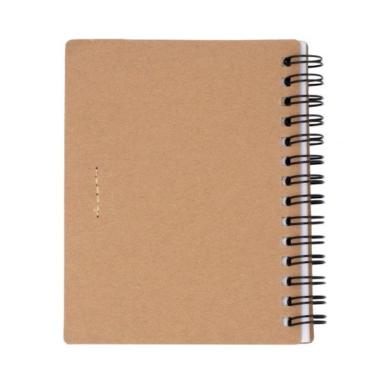 Блокнот в лінію на спіралі B7 Voyager Smiling face Dylan, тверда обкладинка, з кульковою ручкою, колір коричневий/червоний - V7247-05