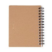 Блокнот в лінію на спіралі B7 Voyager Smiling face Dylan, тверда обкладинка, з кульковою ручкою, колір коричневий/блакитний - V7247-11