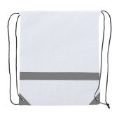 Рюкзак-мішок світловідбиваючий Voyager Clay, колір білий - V8451-02