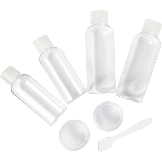 Дорожній набір ємностей для косметики Voyager, колір прозорий - V8976-00