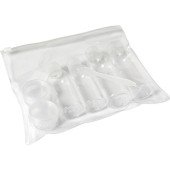 Дорожній набір ємностей для косметики Voyager, колір прозорий - V8976-00