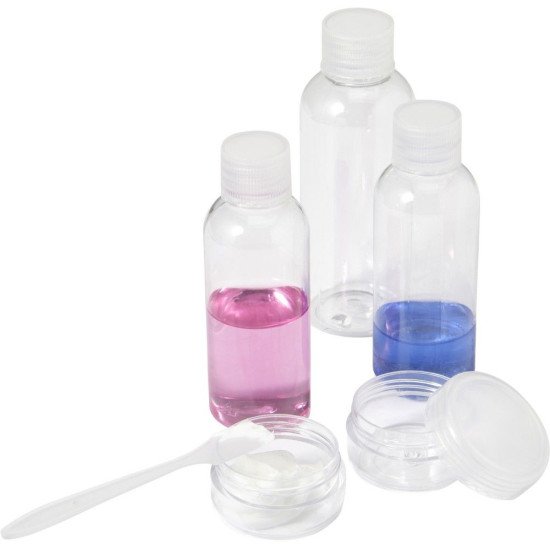 Дорожній набір ємностей для косметики Voyager, колір прозорий - V8976-00