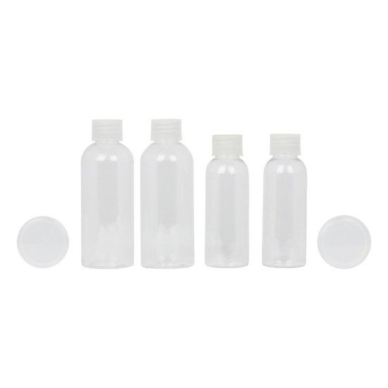 Дорожній набір ємностей для косметики Voyager, колір прозорий - V8976-00