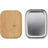 Ланч-бокс 600 мл з  приборами сталевий Voyager, колір сріблястий/коричневий - V9927-16