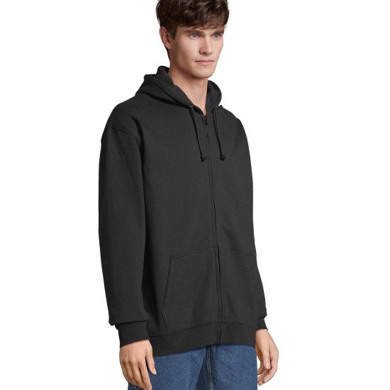 Худі на блискавці SOL'S Carter, колір чорний - 03812312XXS