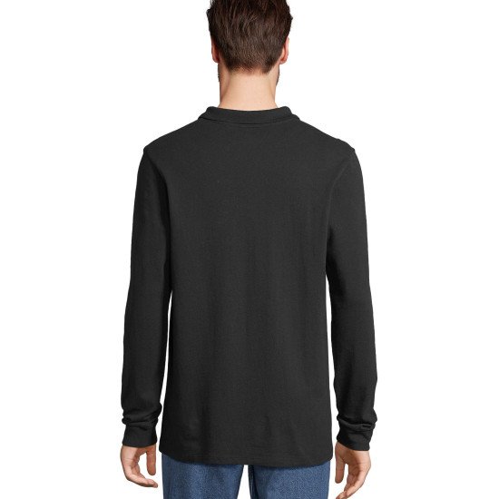 Лонгслів поло SOL'S Planet LSL, колір чорний - 042413123XL