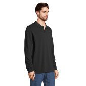 Лонгслів поло SOL'S Planet LSL, колір чорний - 042413123XL