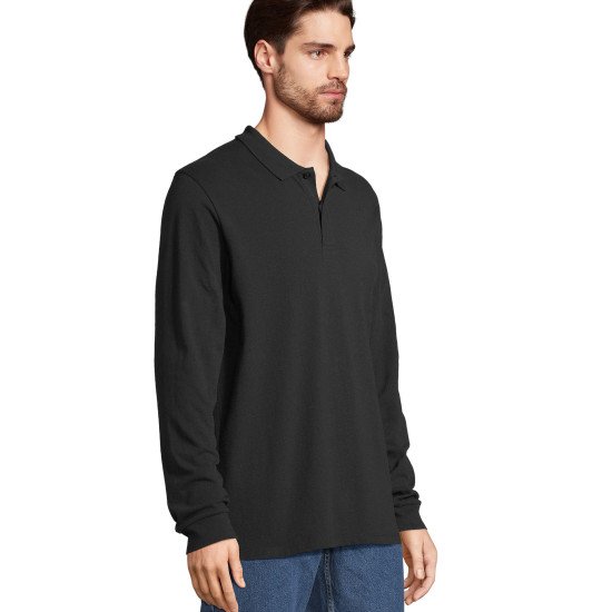 Лонгслів поло SOL'S Planet LSL, колір чорний - 042413123XL