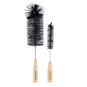 Набір Kambukka із 2 щіток для очищення всіх пляшок, колір чорний/бежевий - 11-07002