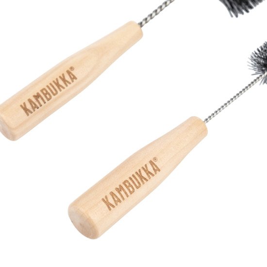 Набір Kambukka із 2 щіток для очищення всіх пляшок, колір чорний/бежевий - 11-07002