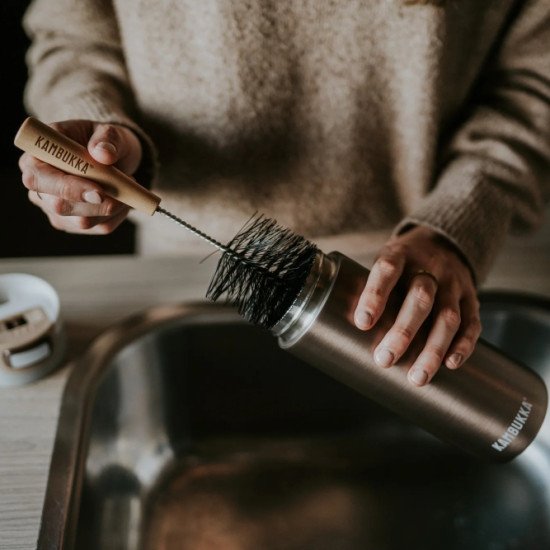 Набір Kambukka із 2 щіток для очищення всіх пляшок, колір чорний/бежевий - 11-07002