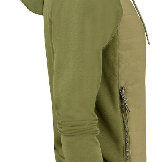 Худі на блискавці жіноче James Harvest Keyport, колір оливковий - 2122044704S