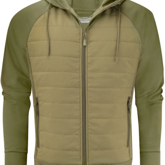 Худі на блискавці чоловіче James Harvest Keyport, колір оливковий - 2112032704M