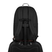 Рюкзак міський антизлодій Pacsafe GO 25, колір чорний/помаранчевий - 35115130