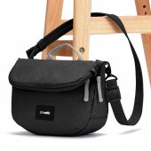 Сумка через плече антизлодій Pacsafe GO Saddle Crossbody, колір насичений чорний - 35140130
