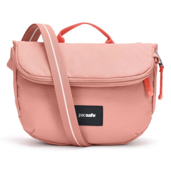 Сумка через плече антизлодій Pacsafe GO Saddle Crossbody, колір рожевий - 35140340