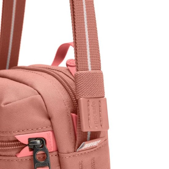 Сумка через плече антизлодій Pacsafe GO Micro Crossbody, колір рожевий - 35130340