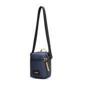 Сумка через плече антизлодій Pacsafe GO Micro Crossbody, колір темно-синій/жовтий - 35130651
