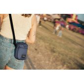 Сумка через плече антизлодій Pacsafe GO Micro Crossbody, колір темно-синій/жовтий - 35130651