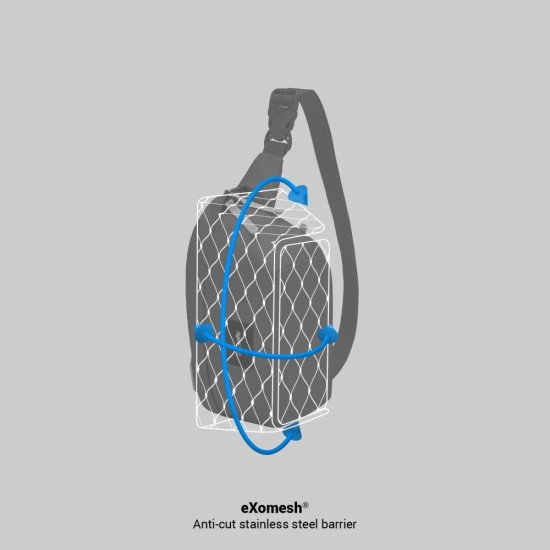 Сумка через плече антизлодій Pacsafe GO Sling, колір рожевий - 35100340