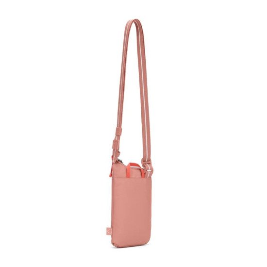 Сумка через плече антизлодій Pacsafe GO Tech Crossbody, колір рожевий - 35175340