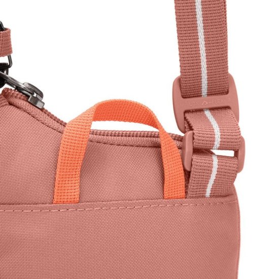 Сумка через плече антизлодій Pacsafe GO Tech Crossbody, колір рожевий - 35175340