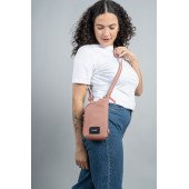Сумка через плече антизлодій Pacsafe GO Tech Crossbody, колір рожевий - 35175340