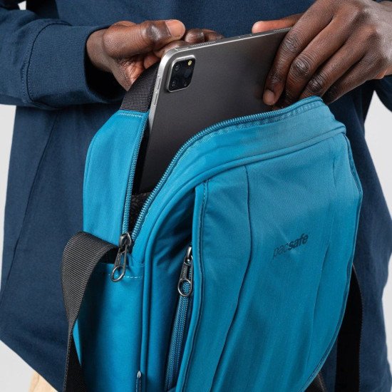 Сумка через плече антизлодій Pacsafe LS200 Crossbody, колір синій - 40133530