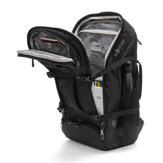 Рюкзак туристичний антизлодій Pacsafe EXP35 travel, колір чорний - 60315100 Рюкзак туристичний антизлодій Pacsafe EXP35 travel, колір чорний - 60315100